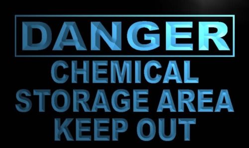Danger Chemical Storage Area keep out Neon Sign